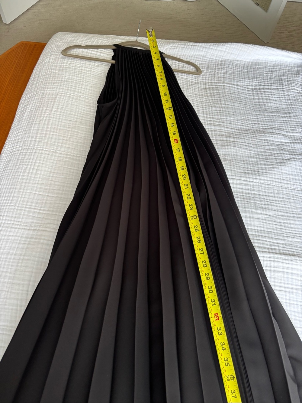 COS long pleated maxi dress